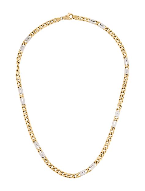 chanel 2-tone chains hang neckl